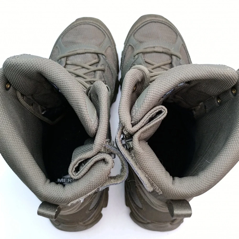 Merrell Moab 2 8-Inch Tactical Boot Men Size 11.5 Olive Green Waterproof J004109